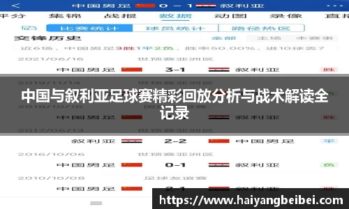 中国与叙利亚足球赛精彩回放分析与战术解读全记录